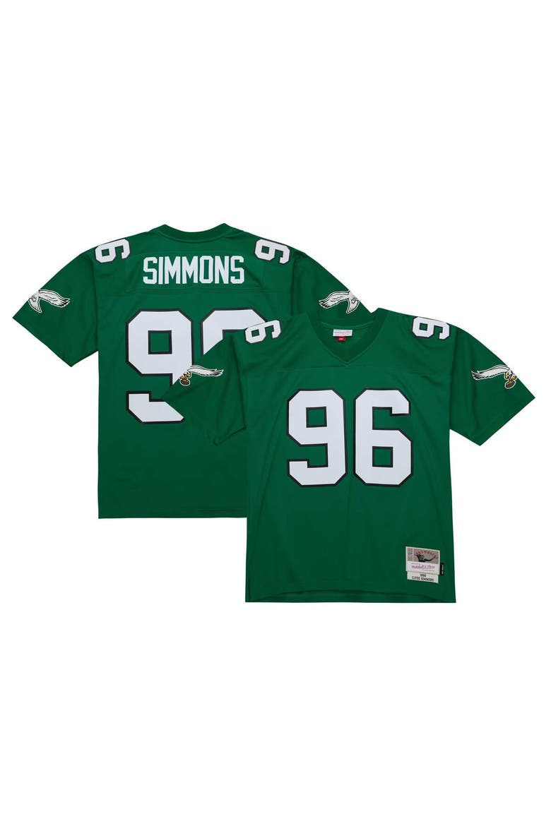 Men's Mitchell & Ness Clyde Simmons Kelly Green Philadelphia Eagles Legacy Replica Jersey, Main, color, Kelly Green