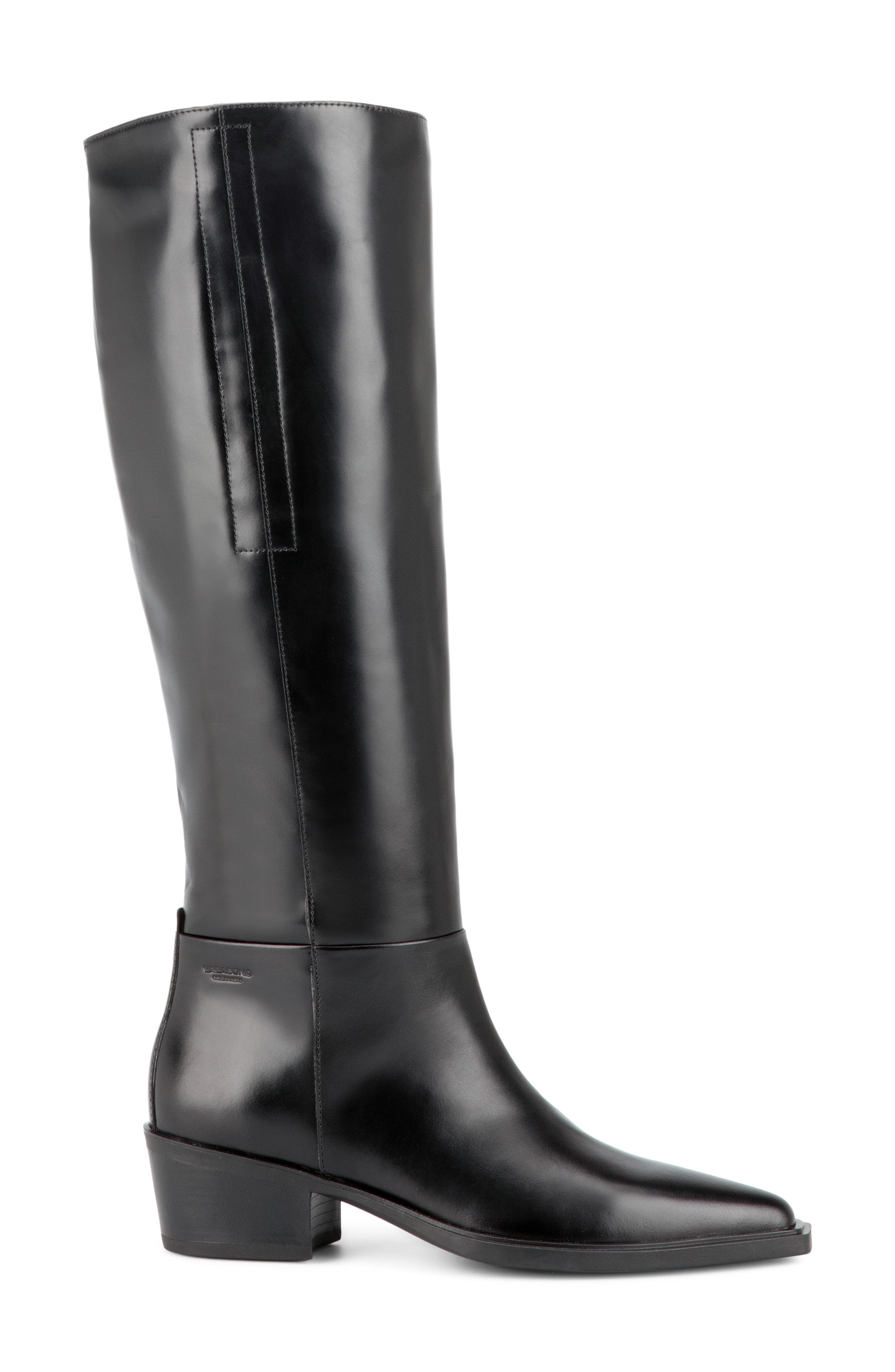 Kelsey Knee High Leather Boot, Alternate, color, BLACK