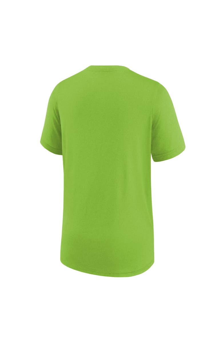 Nike Youth Nike Neon Green Seattle Seahawks Icon Legend T-Shirt, Alternate, color, Navy