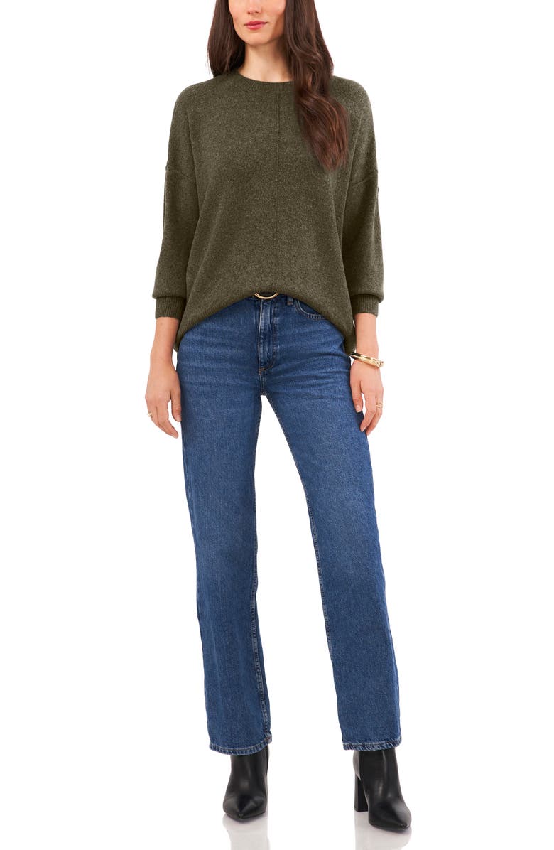 Vince Camuto Center Seam Crewneck Sweater, Alternate, color, 