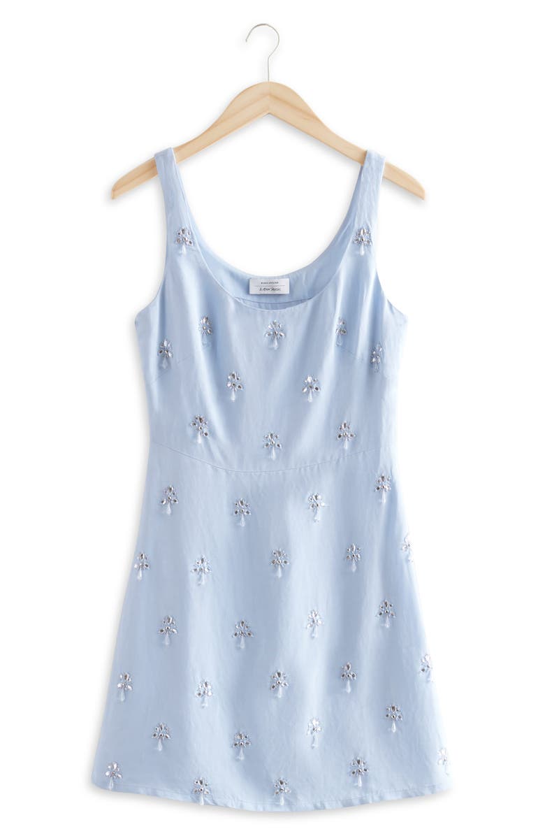 & Other Stories Beaded Embroidered Minidress, Alternate, color,