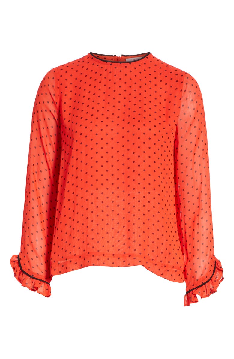 Ganni Print Georgette Blouse, Alternate, color, 