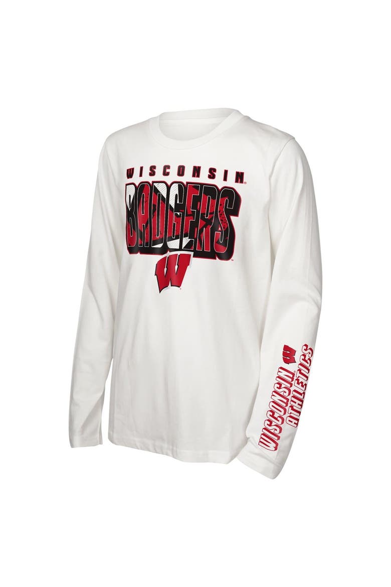 Youth Wisconsin Badgers In the Mix T-Shirt Combo Set, Alternate, color, Red