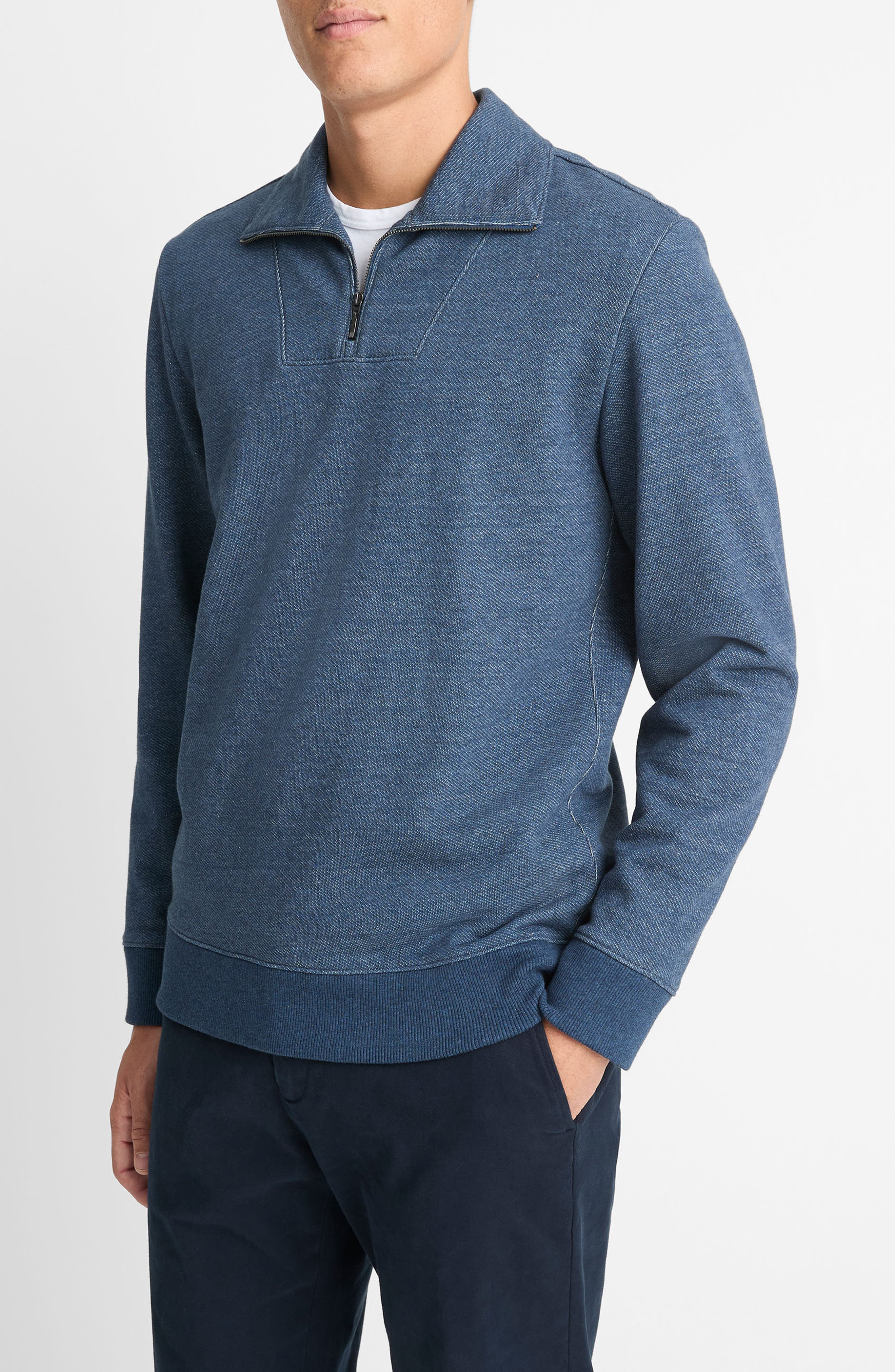 Vince Funnel Neck Quarter Zip Pullover