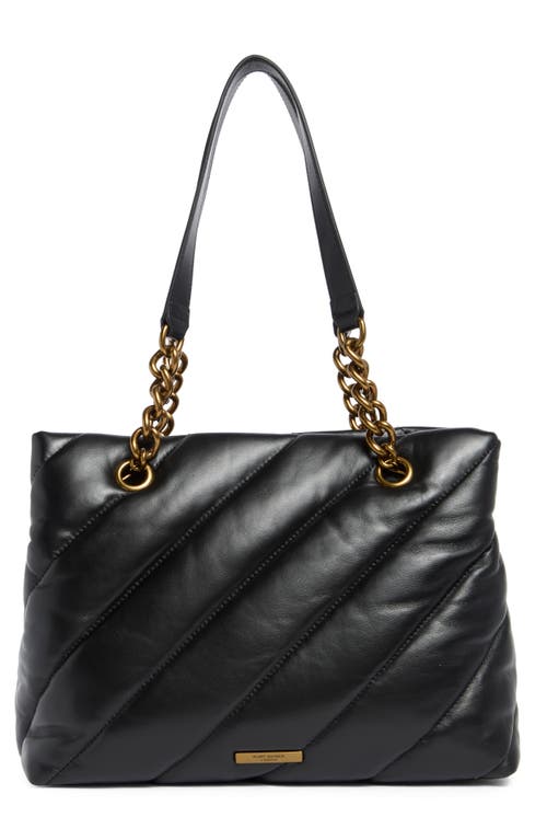 Kurt Geiger London Soho Quilted Leather Shopper In Black