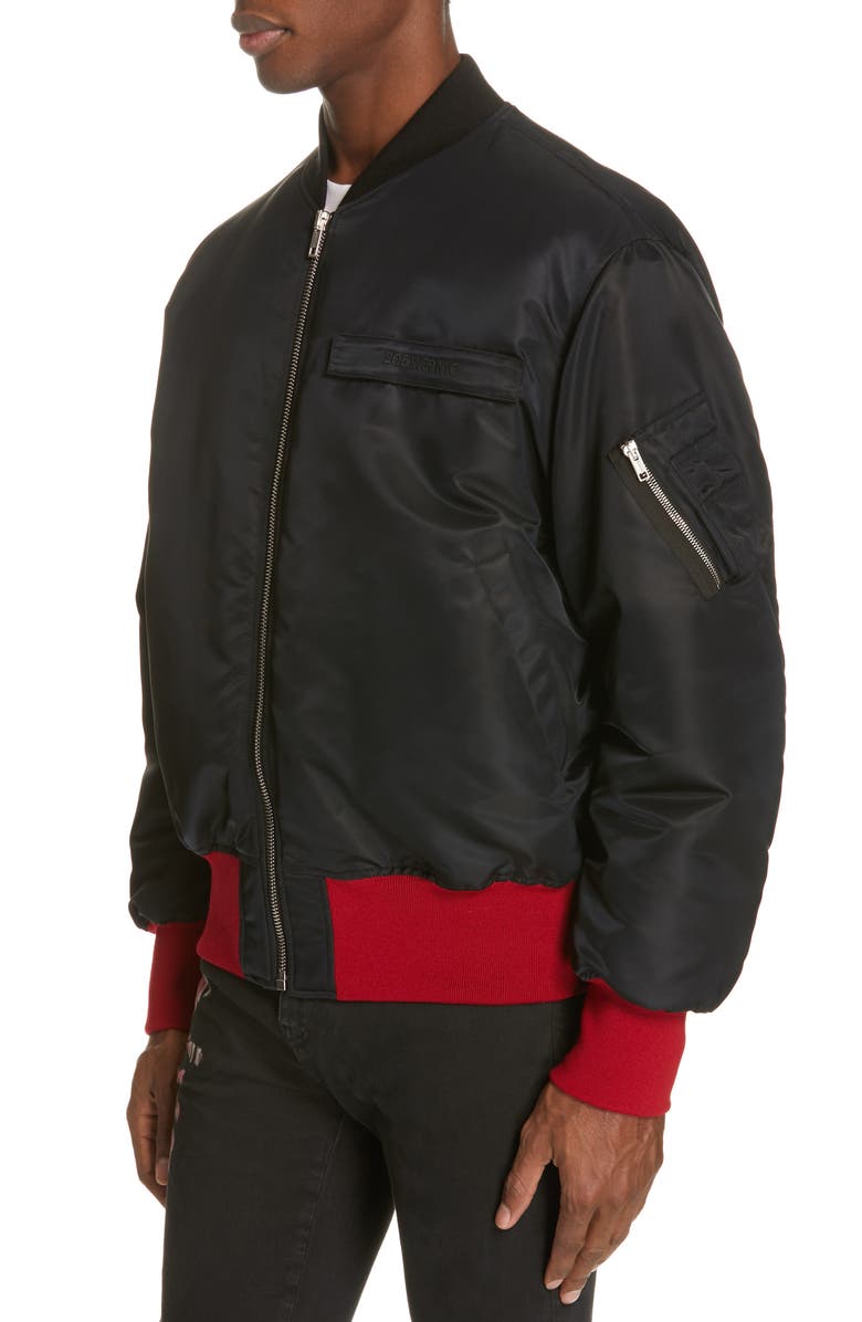CALVIN KLEIN 205W39NYC Satin Nylon Bomber Jacket, Alternate, color, 