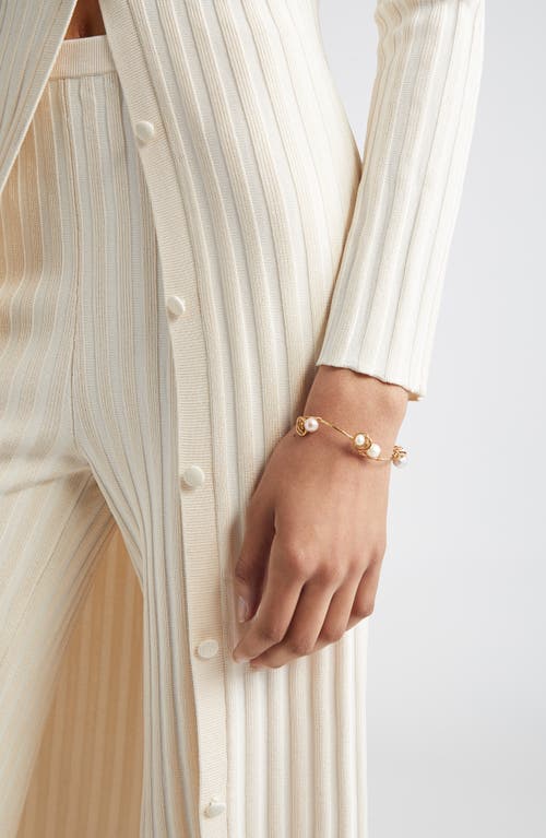 Isshi Knotty Pearl Bracelet In Foam