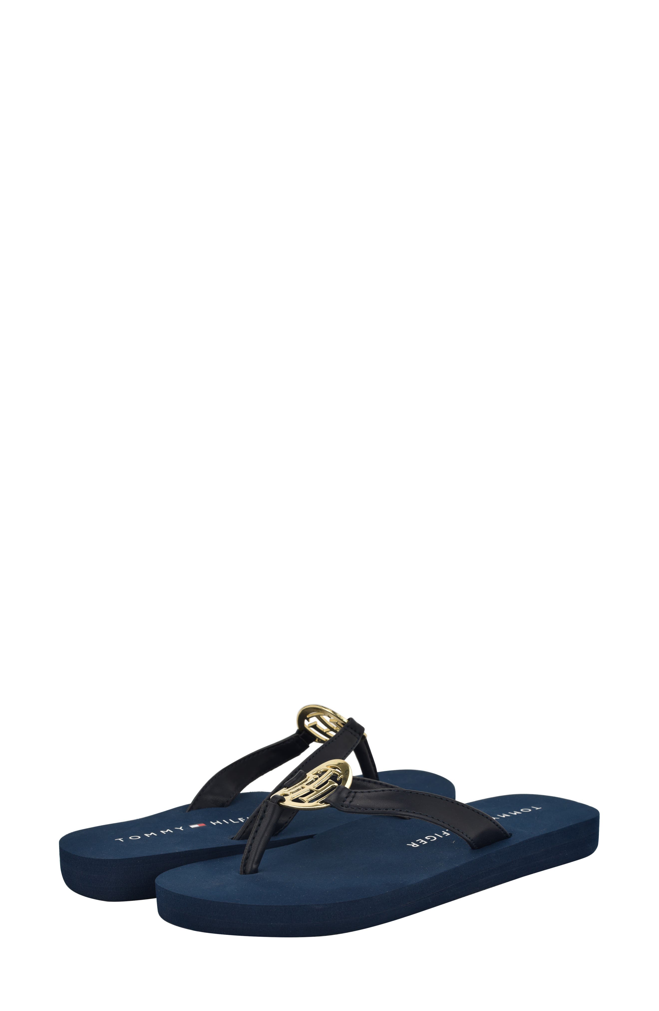 Tommy Hilfiger Crelina Thong Sandal, Alternate, color, Dark Blue