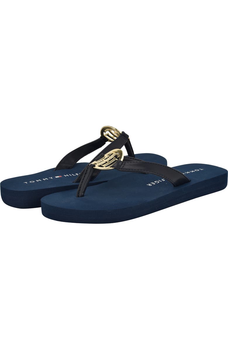 Tommy Hilfiger Crelina Thong Sandal, Alternate, color, Dark Blue
