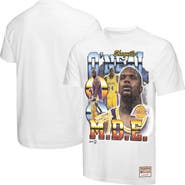 Mitchell & Ness Men's Mitchell & Ness Shaquille O'Neal White Los Angeles Lakers Commemorative Collage T-Shirt