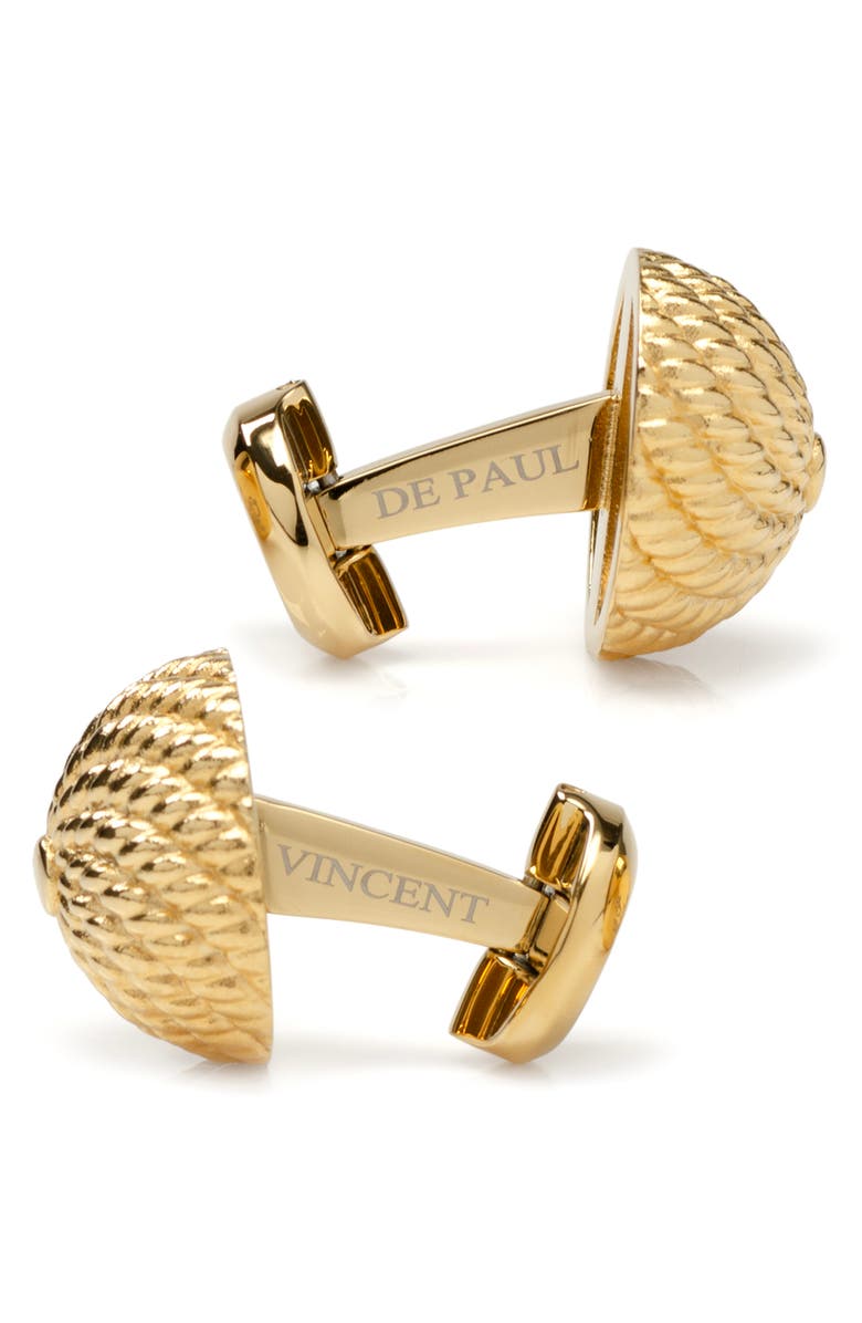 Cufflinks, Inc. Vincent De Paul Colony Studs & Cufflinks Set, Alternate, color, Gold