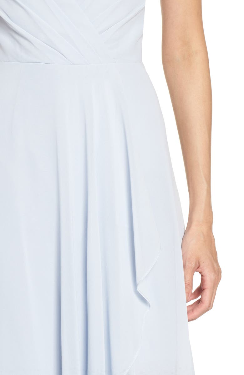 Jenny Yoo Farrah Ruffle Chiffon Gown, Alternate, color, 