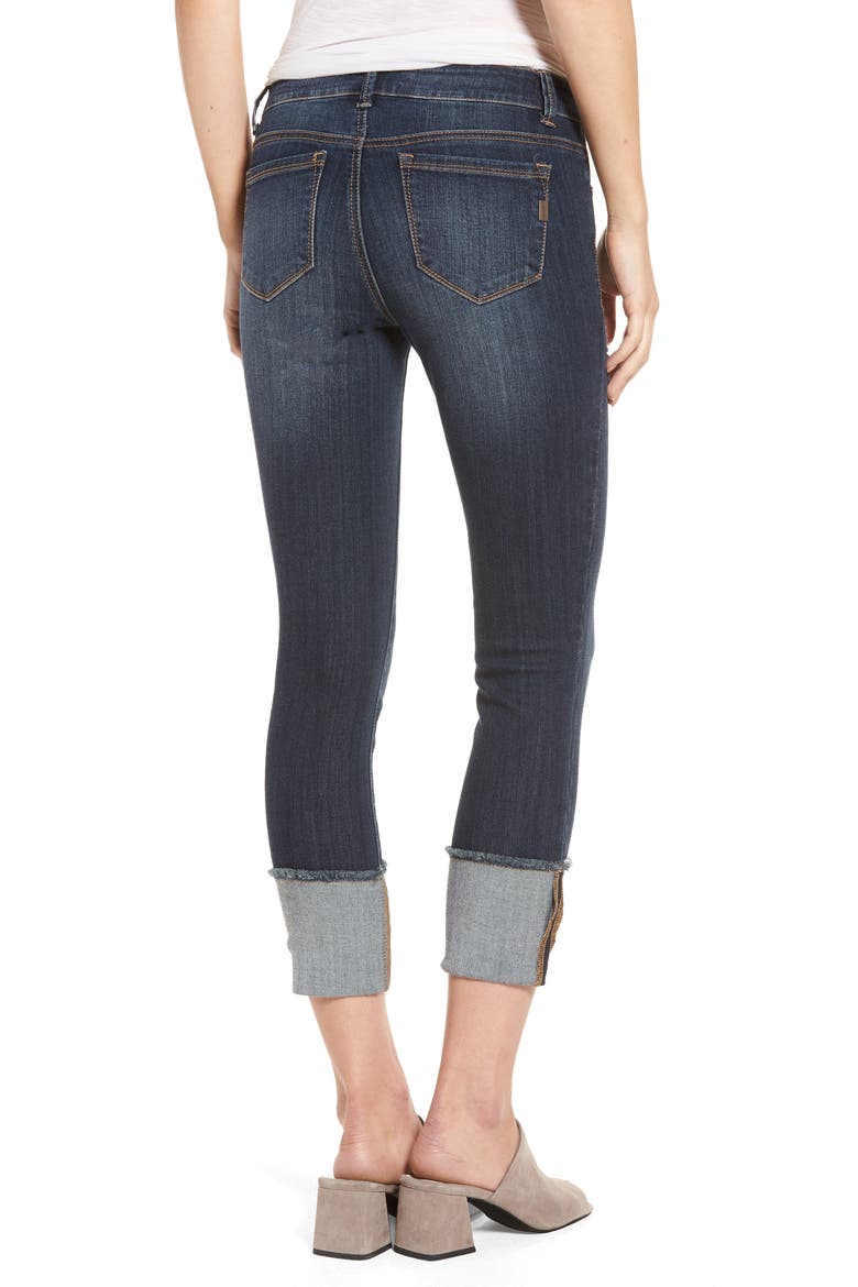 Distressed Roll Cuff Jeans, Alternate, color, HAZEL