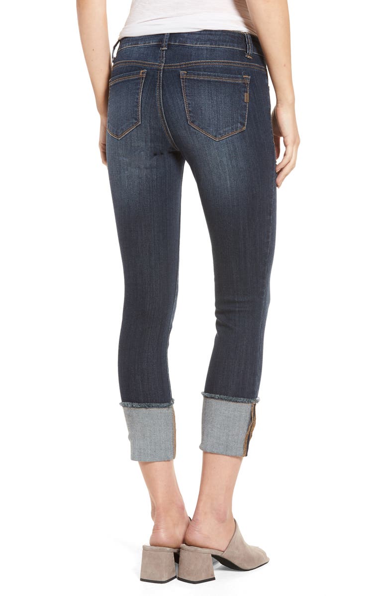 1822 Denim Distressed Roll Cuff Jeans, Alternate, color,
