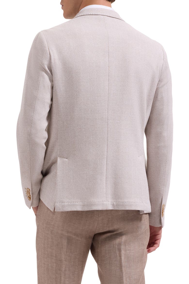 Tan Herringbone Knit Cotton Blend Sport Coat, Alternate, color, SAND