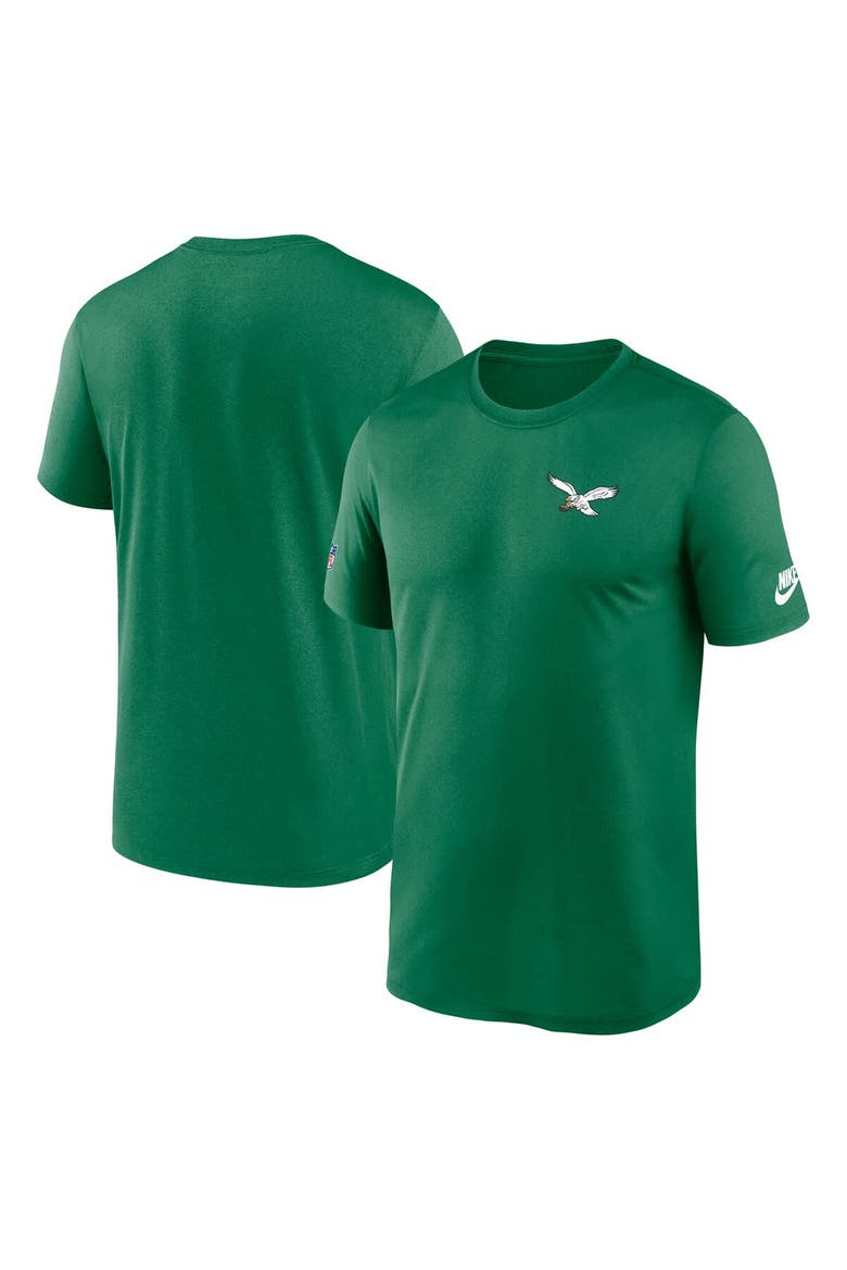Men's Nike Kelly Green Philadelphia Eagles Sideline Alt Pack Small Logo Legend Performance T-Shirt, Alternate, color, Kelly Green