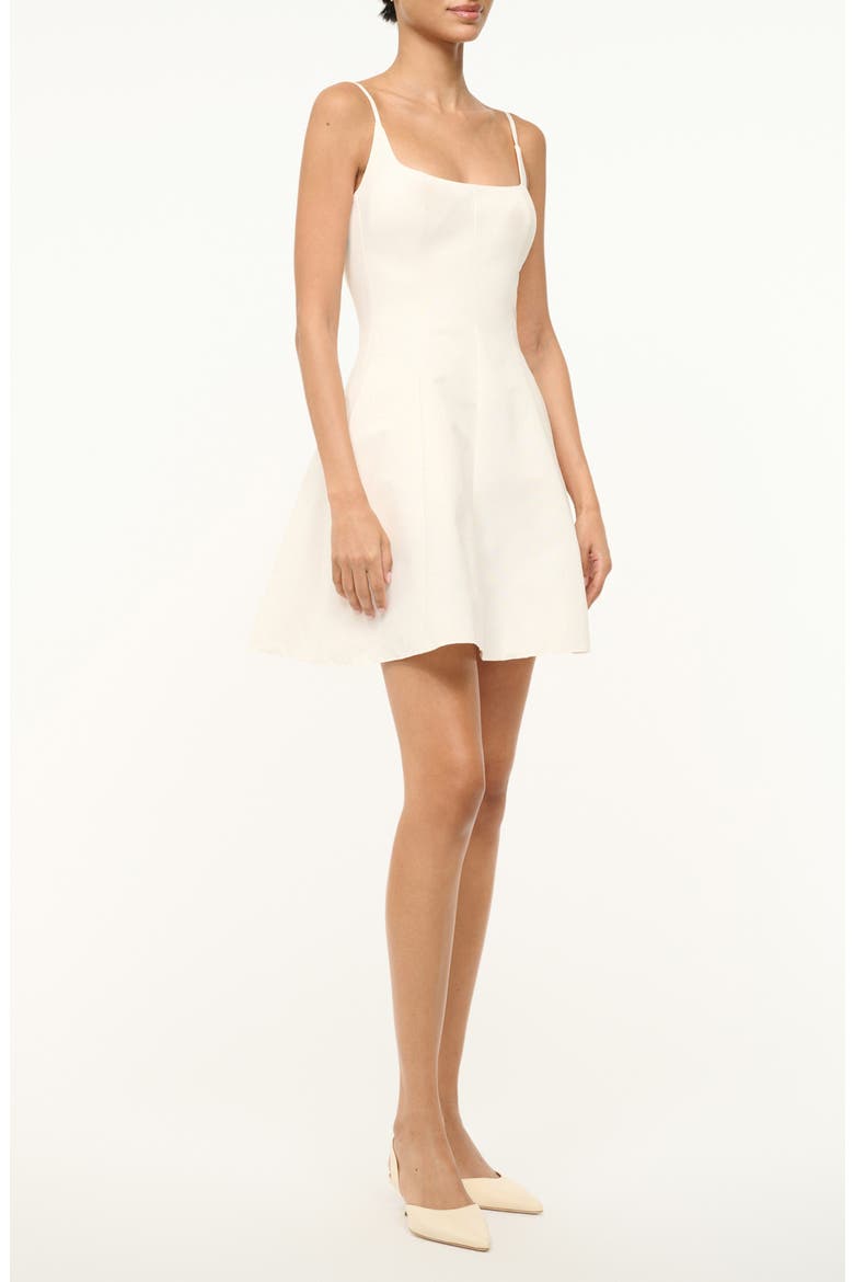 Joy Sleeveless Flare Minidress, Alternate, color, IVORY