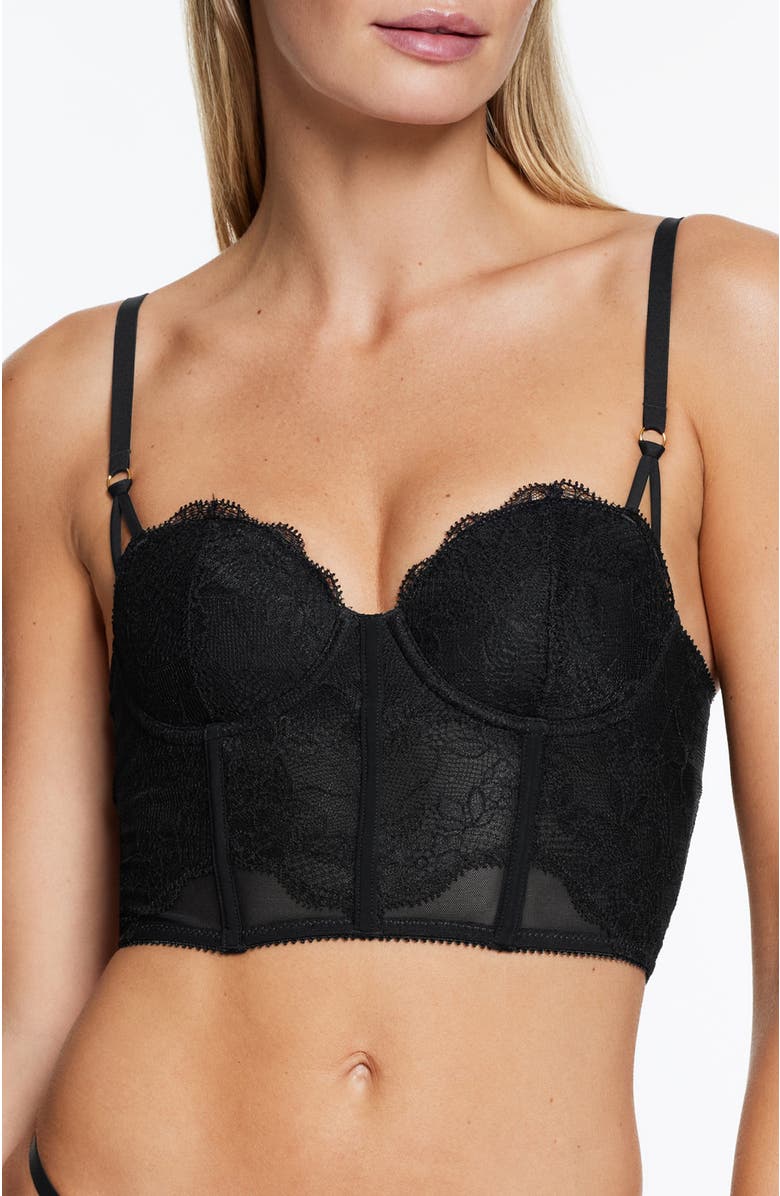 Pepper Lace Corset Top, Main, color, Black