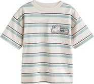 NEXT Kids' Train Patch Stripe T-Shirt