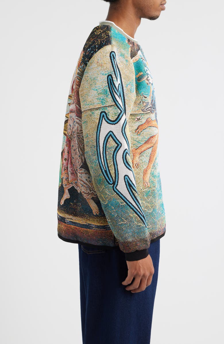 VERYRARE Birth of Venus Jacquard Sweatshirt, Alternate, color, Green