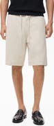 MANGO Drawstring Cotton & Linen Bermuda Shorts