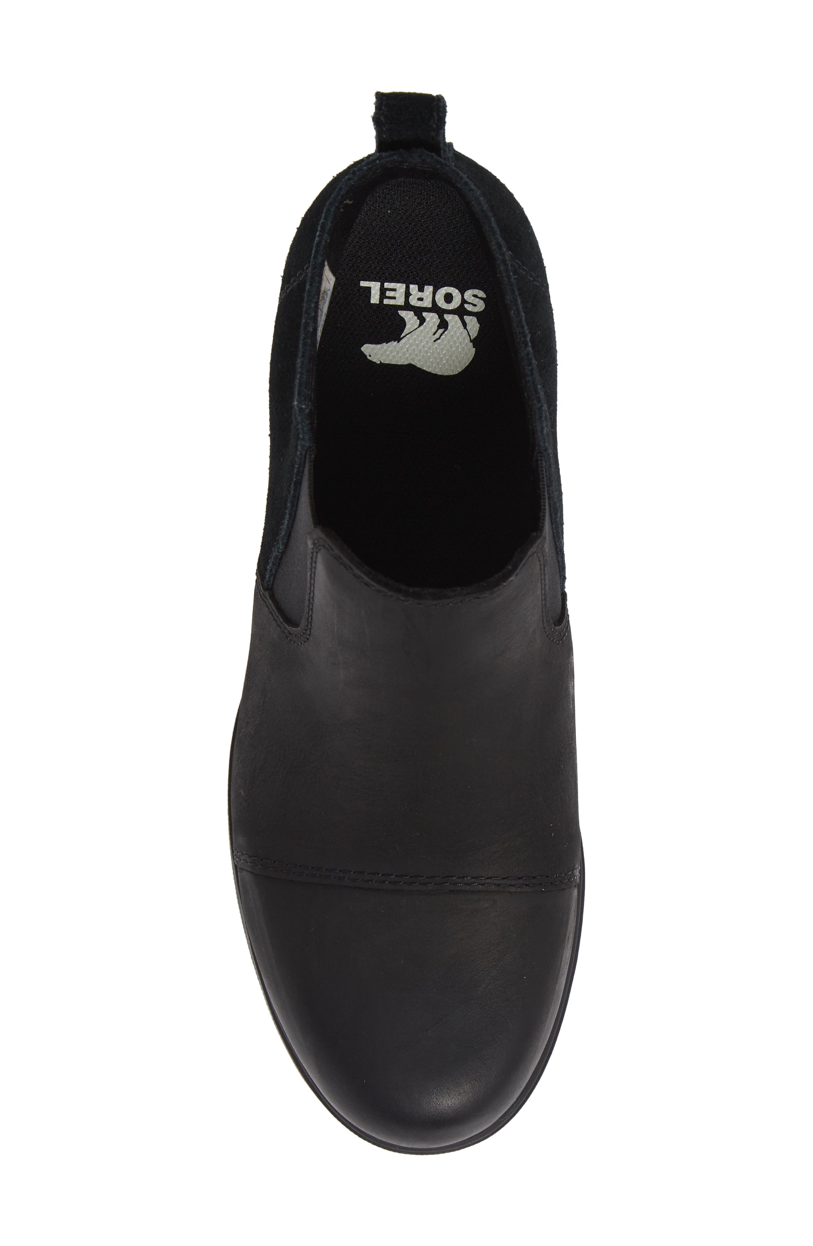 sorel evie pull on bootie black