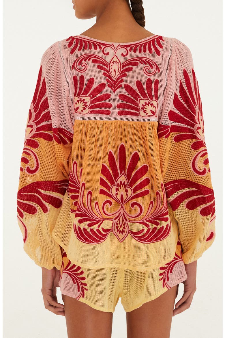 Arabesc Cover-Up Shirt, Alternate, color, SOFT YELLOW