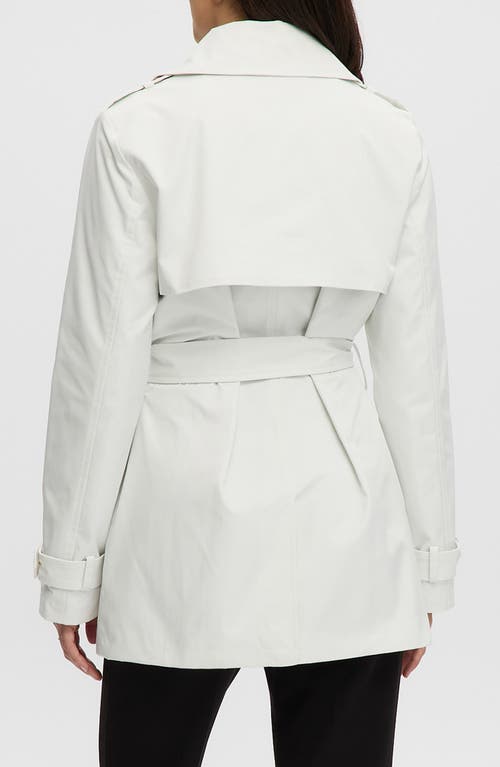 Noize Medium Trench Coat In White