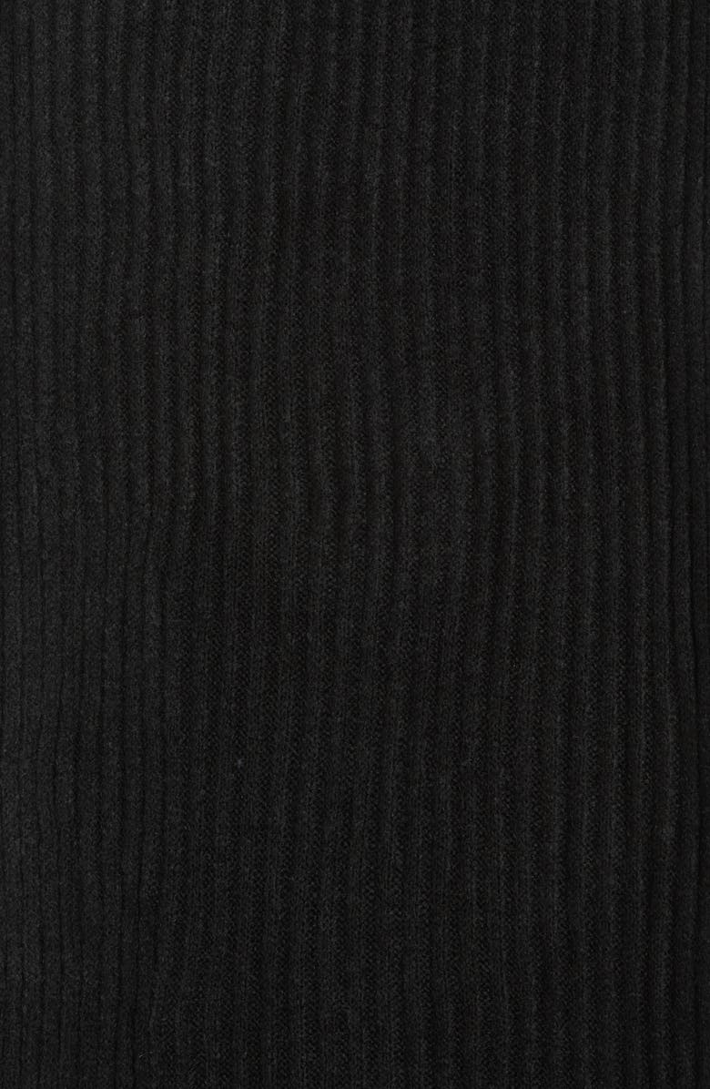 Tasha Ribbed Knit Scarf, Alternate, color, Black