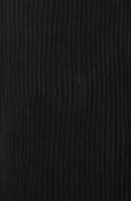 Tasha Ribbed Knit Scarf In Black
