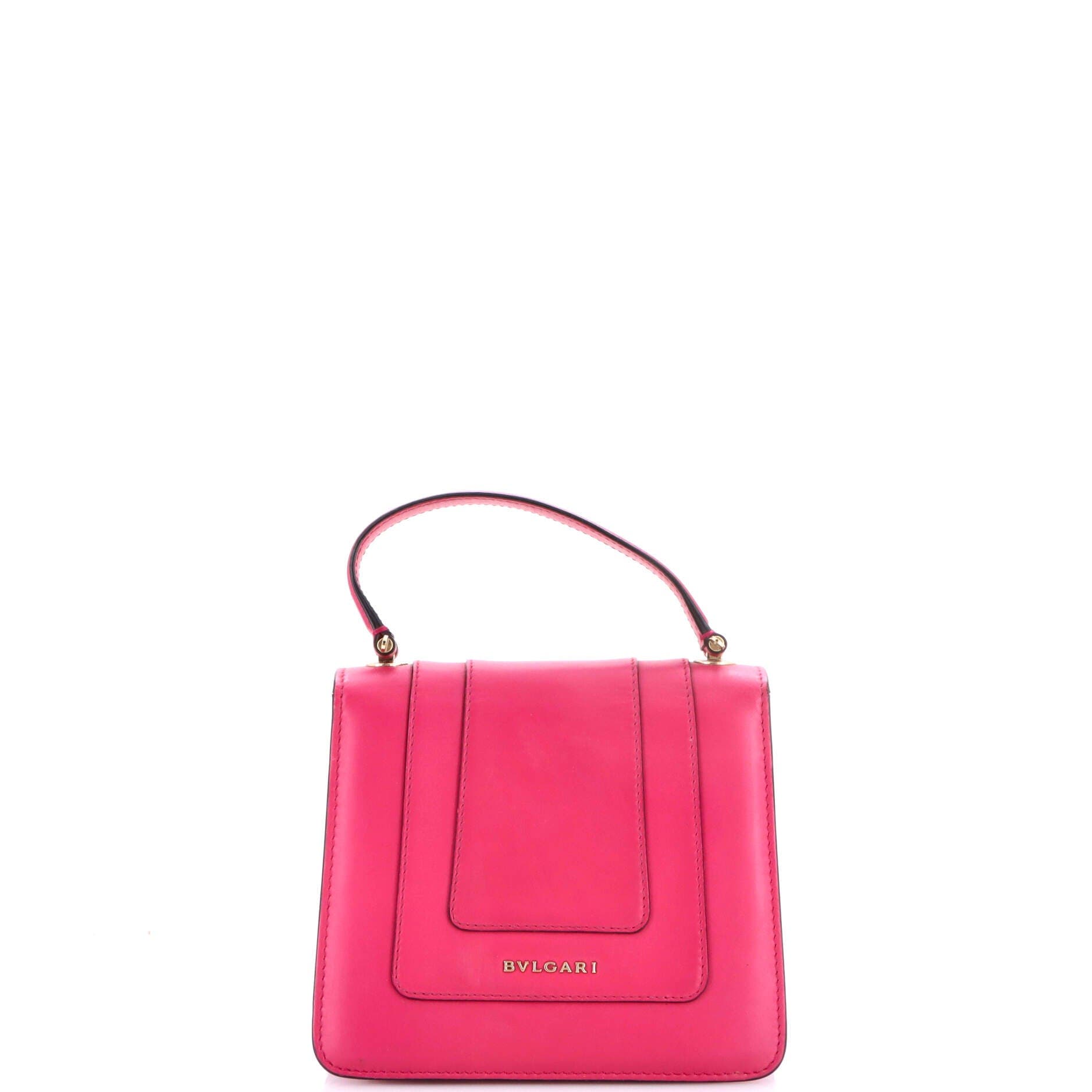 Serpenti Forever Top Handle Bag Leather Small, Alternate, color, Pink