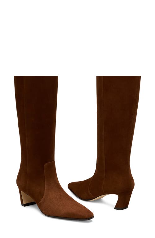 Stuart Weitzman Stassie 60 Suede Knee-high Boots In Brown