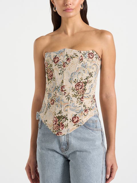 Scarlett Tapestry Lace Up Corset