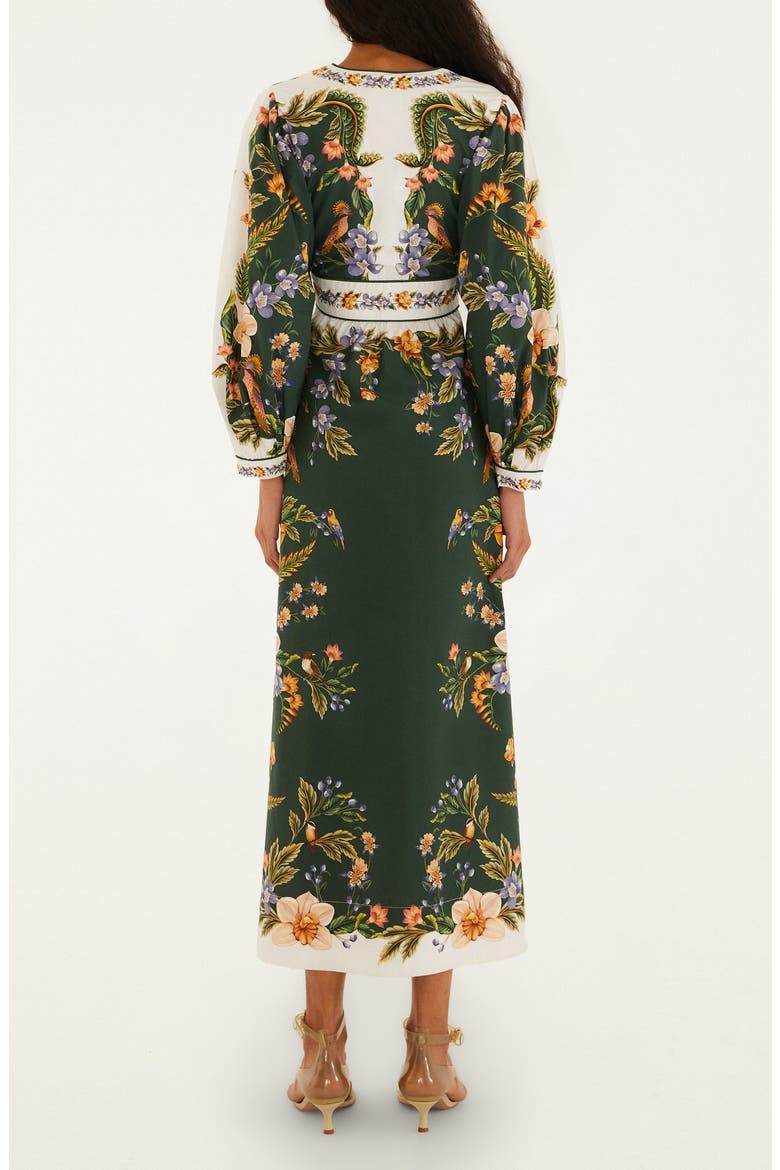 Nature Green Long Sleeve Floral Maxi Dress, Alternate, color, GREEN