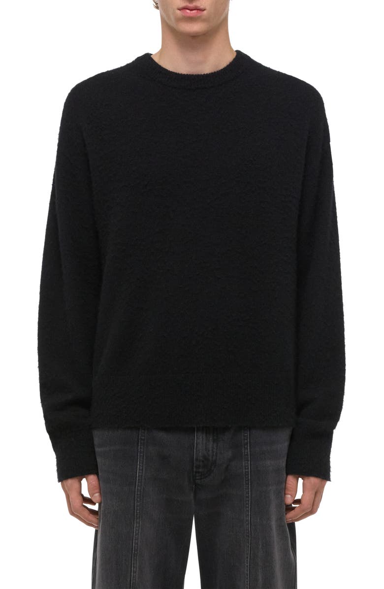 Helmut Lang Brushed Wool & Cashmere Sweater, Main, color, Black