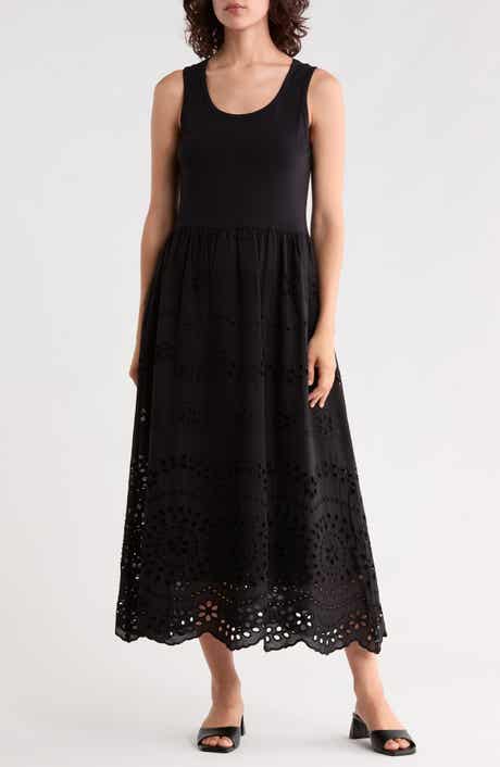 Eyelet Embroidered Twofer Dress