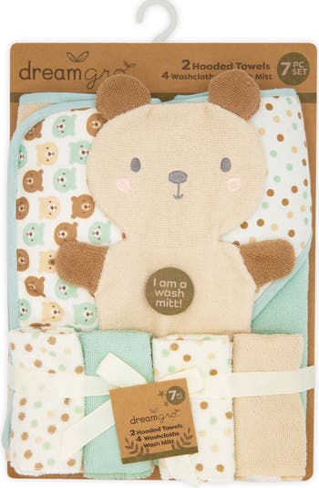 DREAMGRO 7-Piece Hooded Towels, Washcloths, & Wash Mitt Set | Nordstromrack