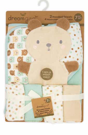 DREAMGRO 7-Piece Hooded Towels, Washcloths, & Wash Mitt Set