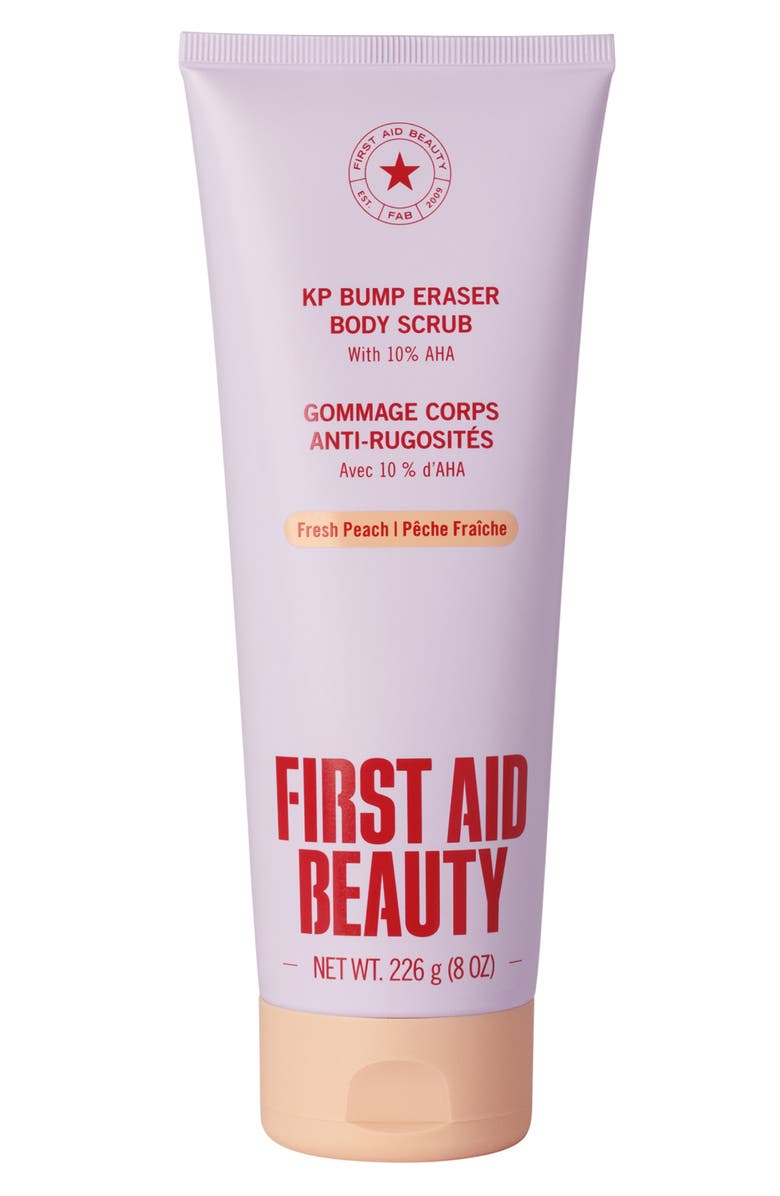 First Aid Beauty KP Bump Eraser Body Scrub with 10% AHA Fresh Peach, Main, color, 