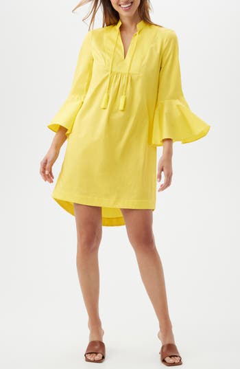 Shop Trina Turk Flowering 2 Organic Cotton Dress In Daisy
