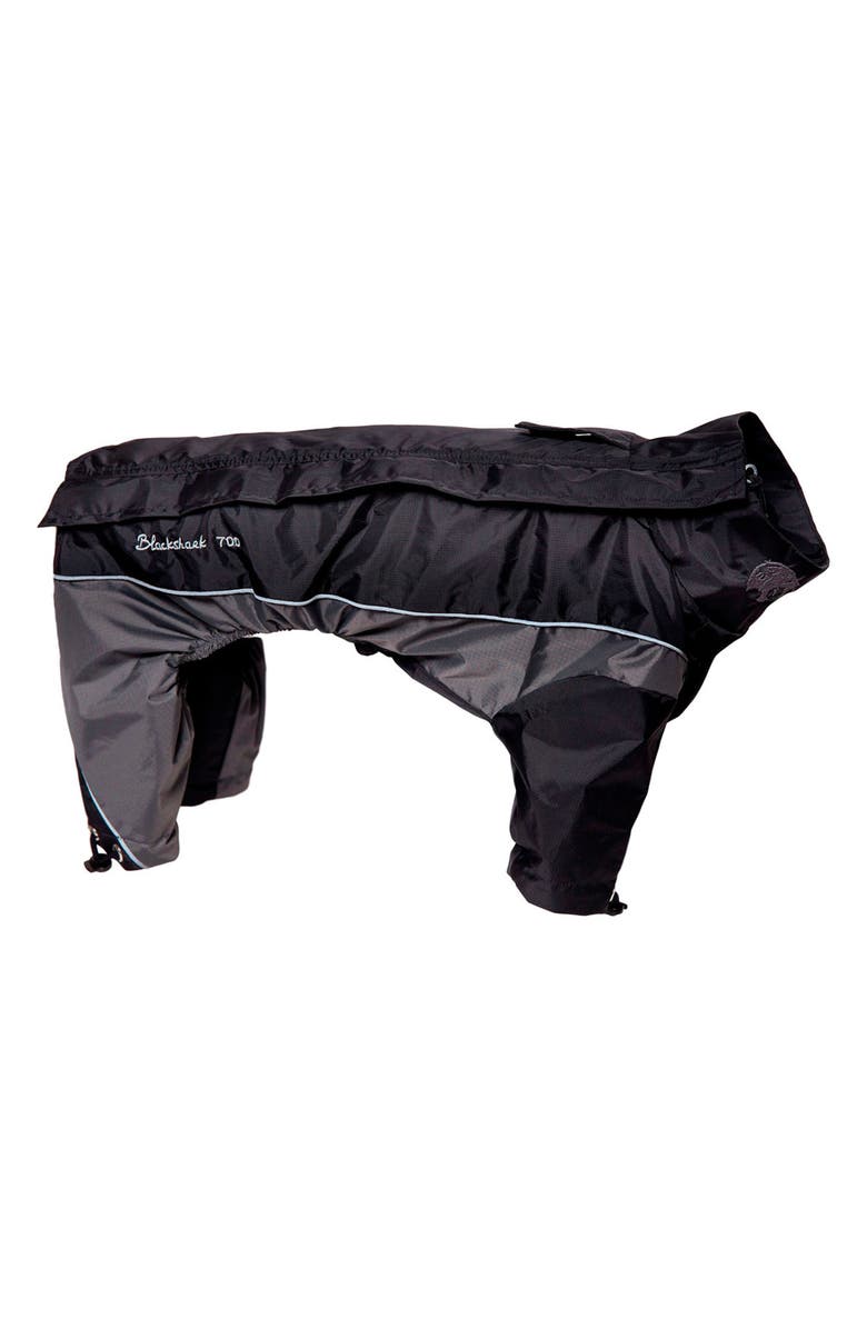 PET LIFE Touchdog Quantum-Ice Full-Bodied Adjustable and 3M Reflective Dog Jacket, Alternate, color, Black And Grey