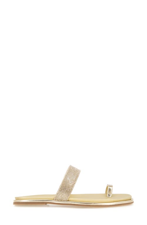 Reaction Kenneth Cole Wilfred Toe Loop Flat Sandal In Gold