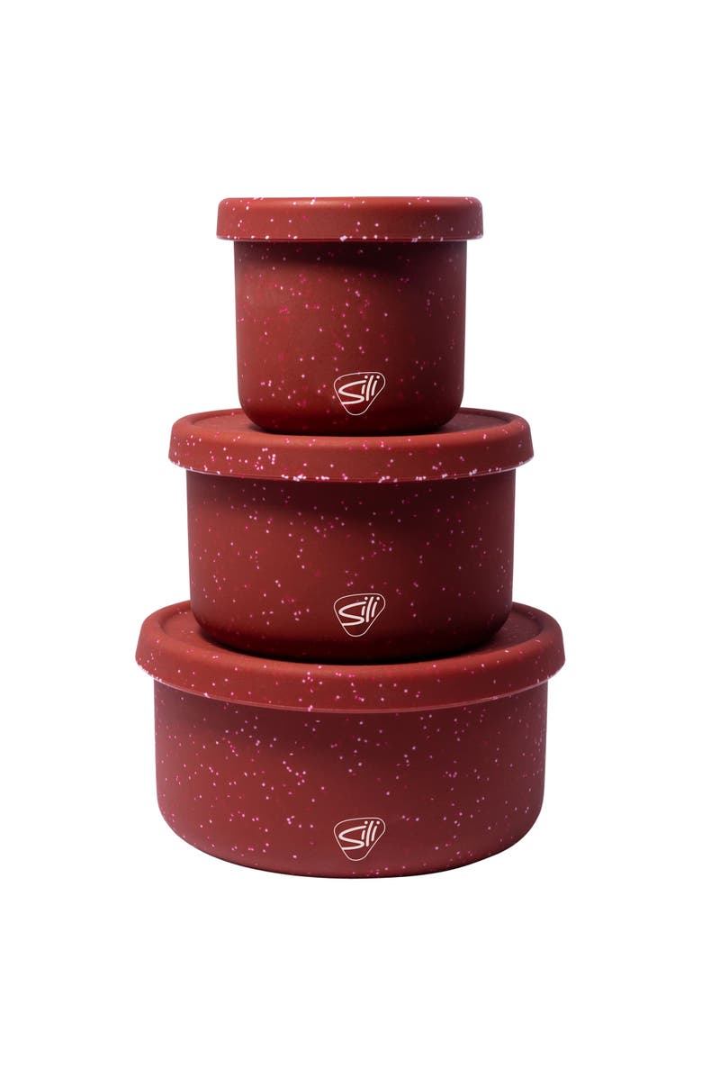 Silipint Silicone Lidded Bowls Set Of 3, 10, 20 & 30Oz, Main, color, 