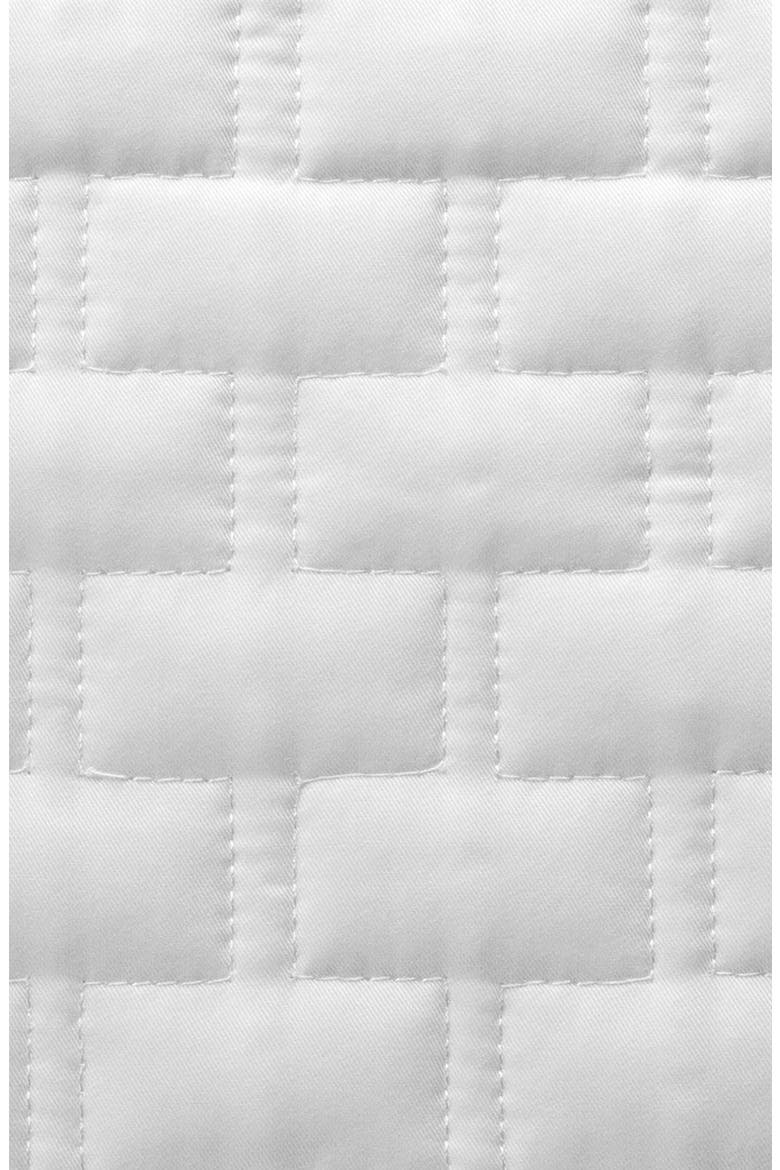 Luxury 100% Viscose Cooling Quilted Brick Coverlet, Alternate, color, WHITE