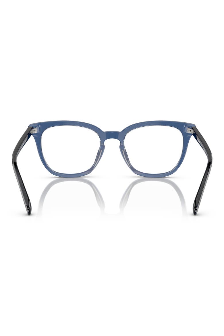 49mm Square Optical Glasses, Alternate, color, TRANSPARENT BLUE / DEMO