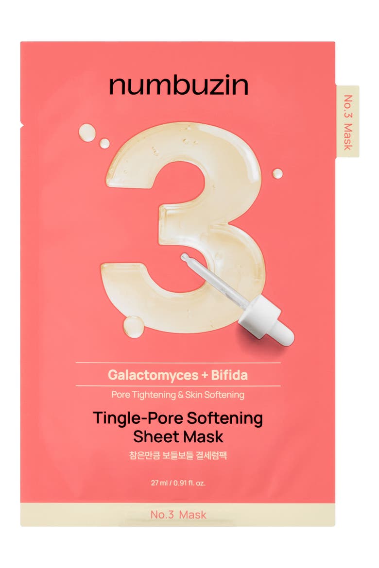 5-Pack No.3 Tingle-Pore Softening Sheet Masks, Main, color, NO COLOR
