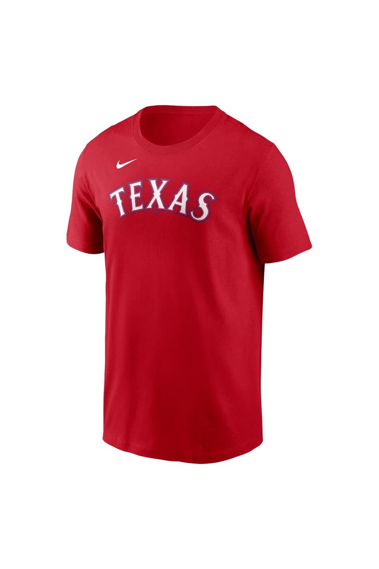 Men's Nike Jack Leiter Red Texas Rangers Fuse Name & Number T-Shirt, Alternate, color, Red