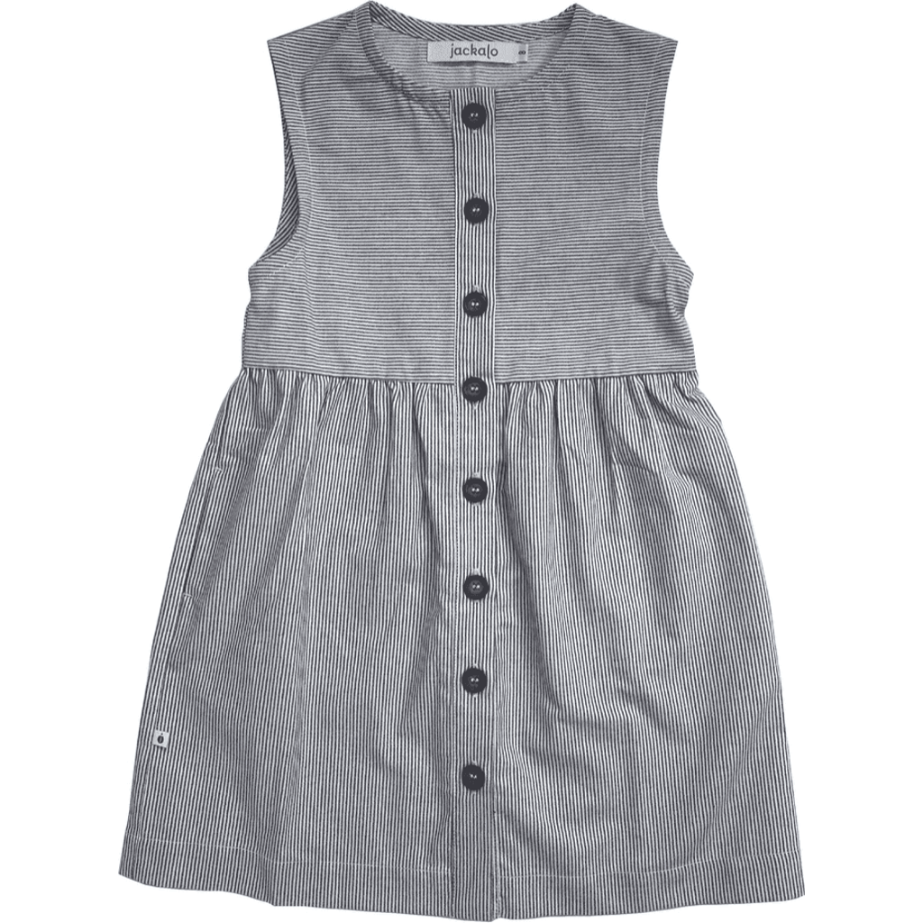 Jackalo Kids’ Organic Cotton Sleeveless Jo Dress in Engineer Stripe  product