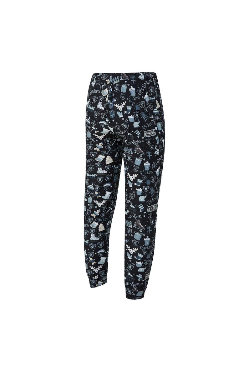 CONCEPTS SPORT Men's Concepts Sport Black Las Vegas Raiders Chestnut Long Sleeve Top & Pants Set, Alternate, color, Black