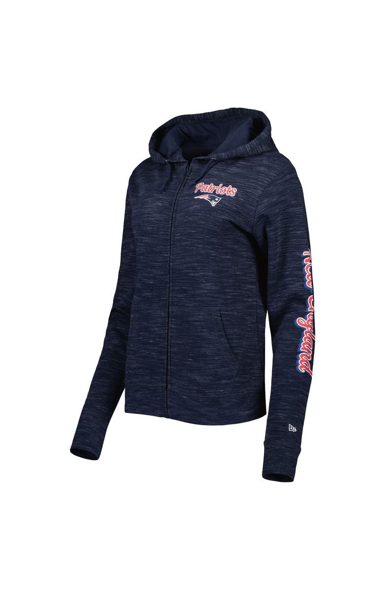 New Era Women's New Era Navy New England Patriots Reverse Full-Zip Hoodie, Alternate, color, 